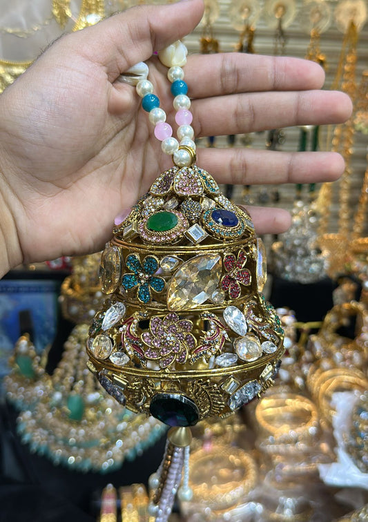 Royal Kundan Potli- Multicolor