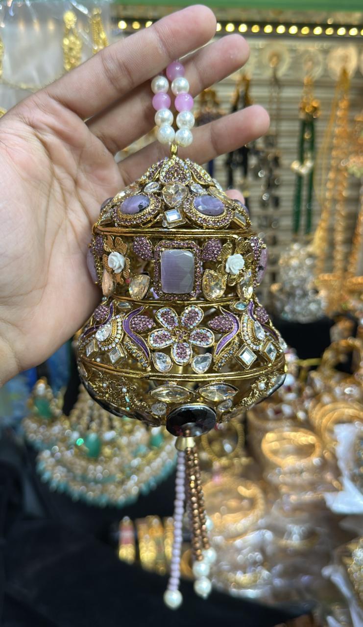 Royal Kundan Potli-Lilac