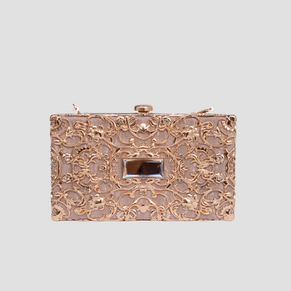 Luxury Metal Clutch Gold