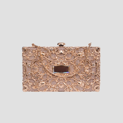 Luxury Metal Clutch Gold
