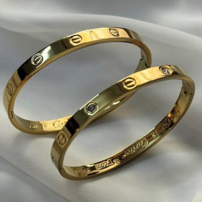 Screw Motif Cuff-Gold