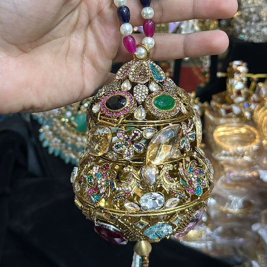 Royal Kundan Potli-Multicolor