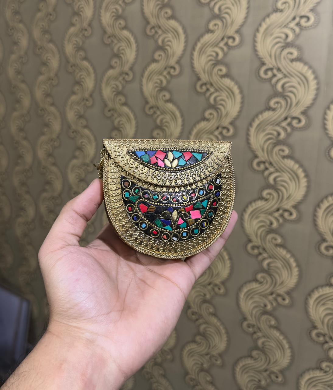 Turkish Mosaic Mini Bag- Half Moon