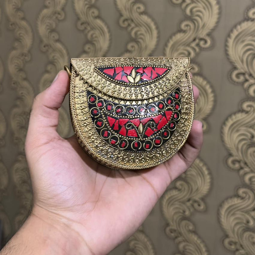 Turkish Mosaic Mini Bag- Half Moon