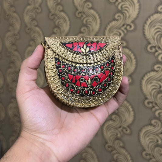 Turkish Mosaic Mini Bag- Half Moon