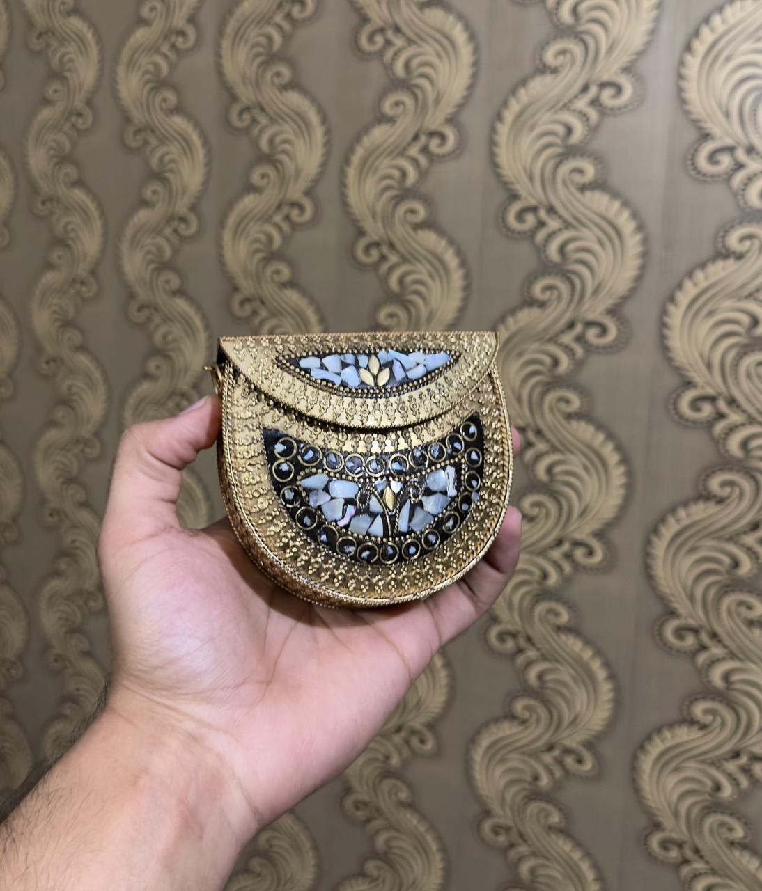 Turkish Mosaic Mini Bag- Half Moon