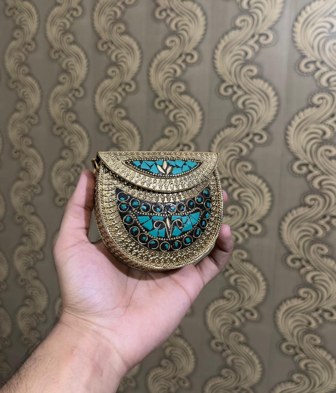 Turkish Mosaic Mini Bag- Half Moon
